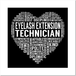 Eyelash Extension Technician Heart Posters and Art